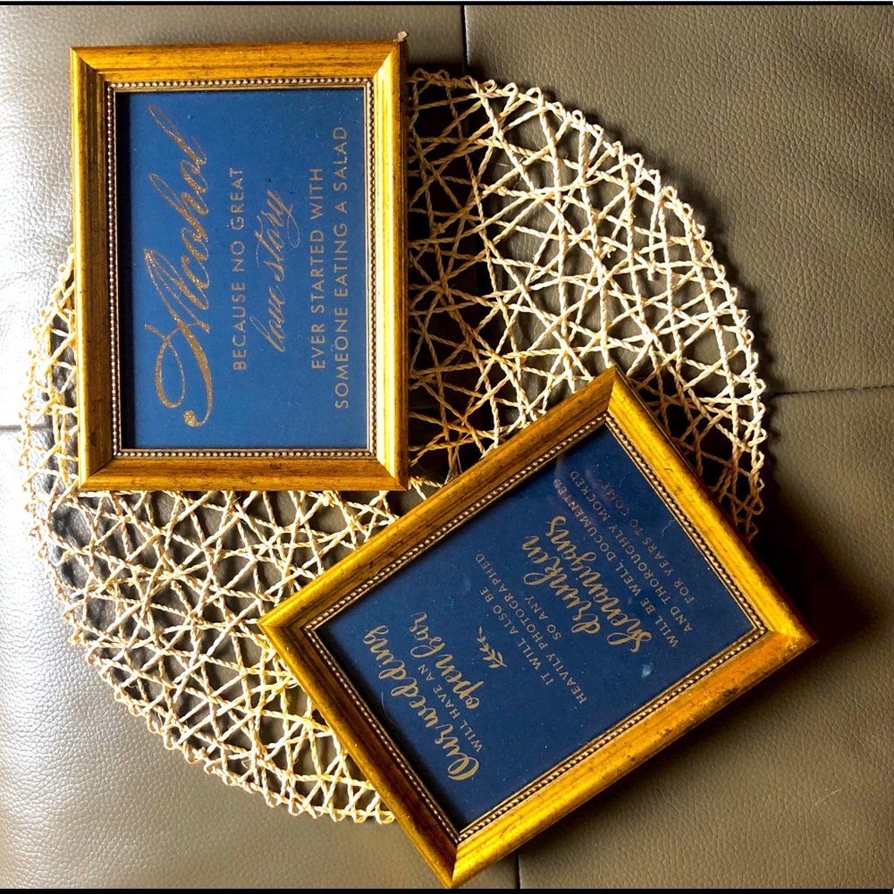 Photo Frame with fun bar quotes